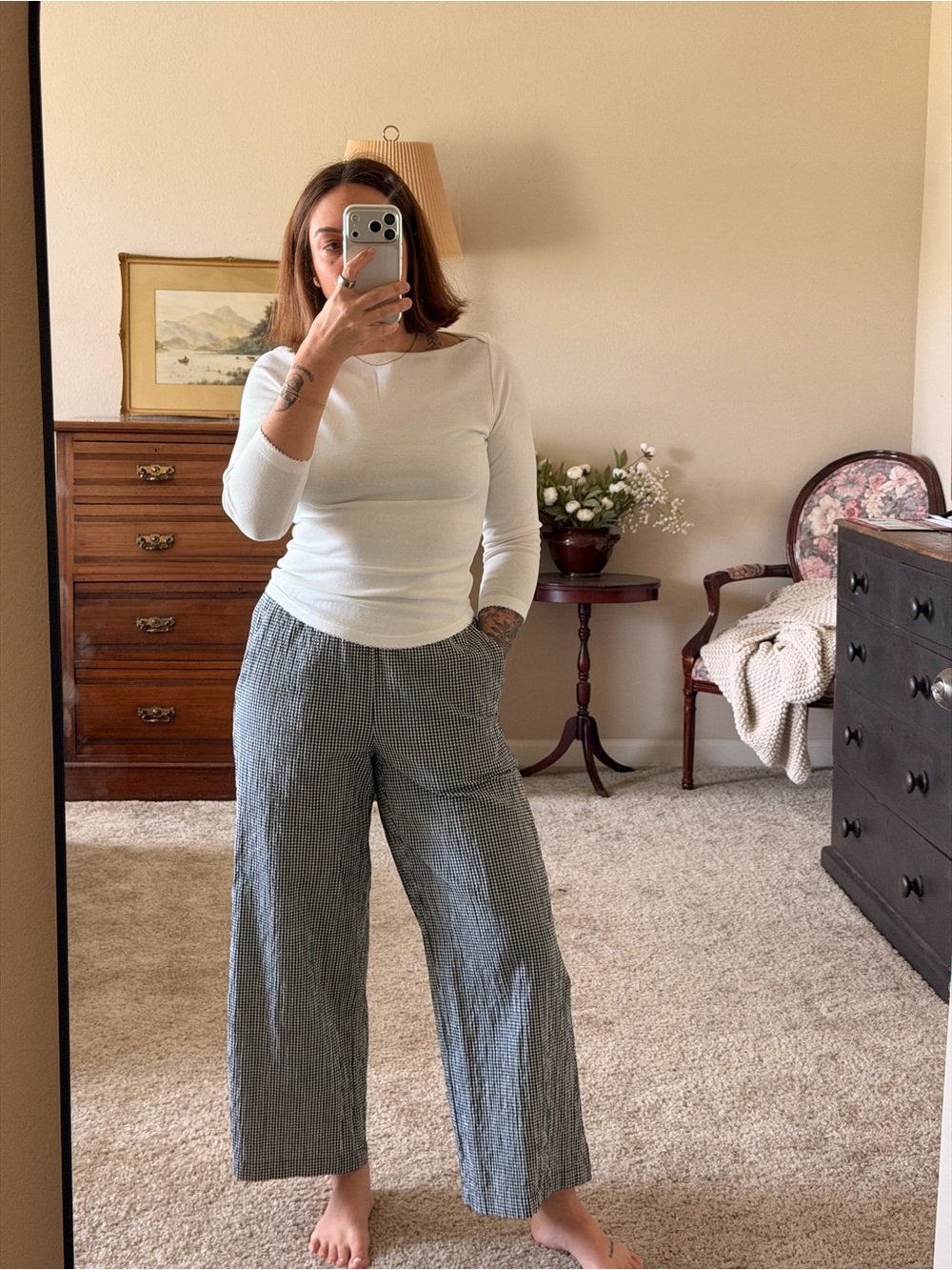 Eileen Fisher Gingham pant